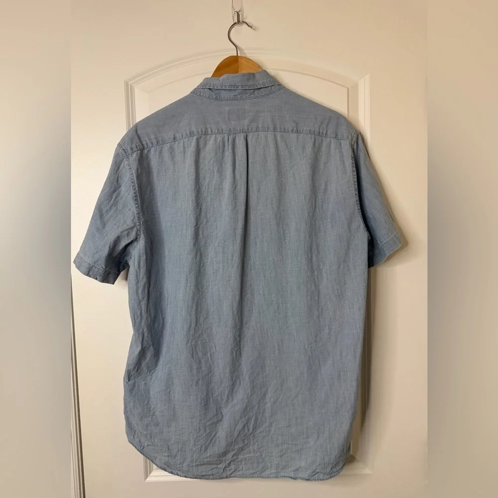 J. Crew Light Blue Organic Cotton Button-Down Shirt Size L